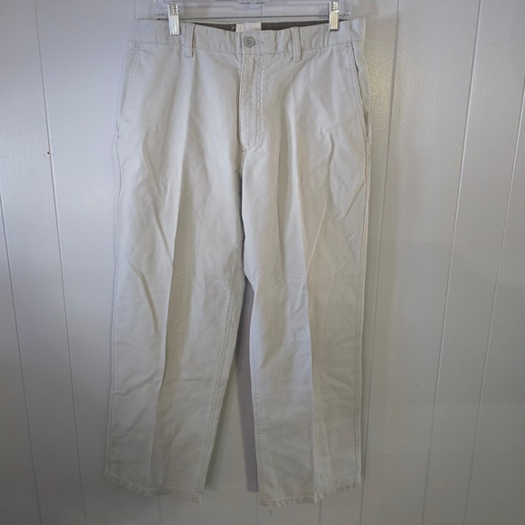 GAP Other - GAP Khakis Mens 33x30 Loose Fit Pants Tan Beige 100% Cotton Chino Flat Front